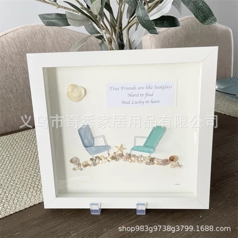 New Product Seaglass Birds Sea Glass Bird Original Sea Glass Art Po Frame Sea Glass Bird - Image 2