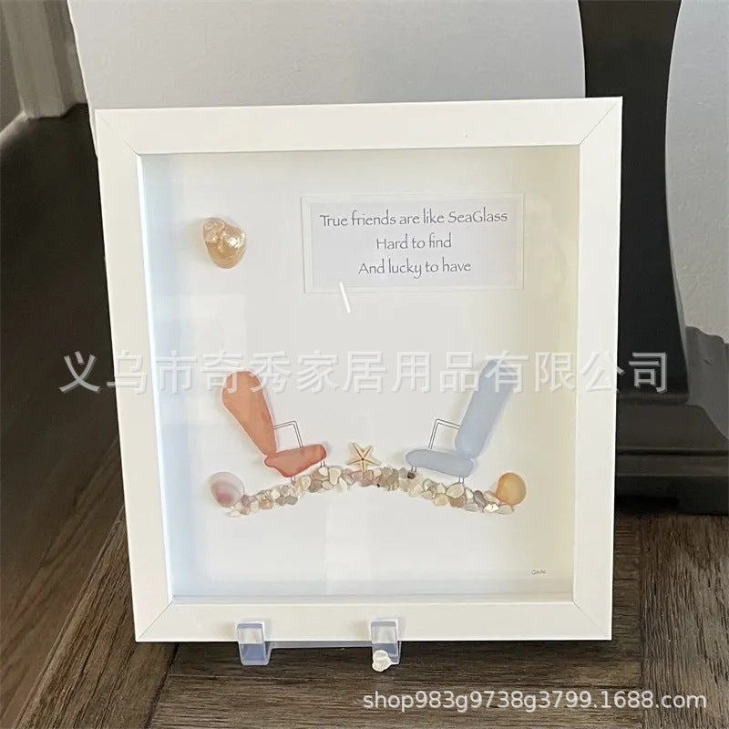 New Product Seaglass Birds Sea Glass Bird Original Sea Glass Art Po Frame Sea Glass Bird - Image 3