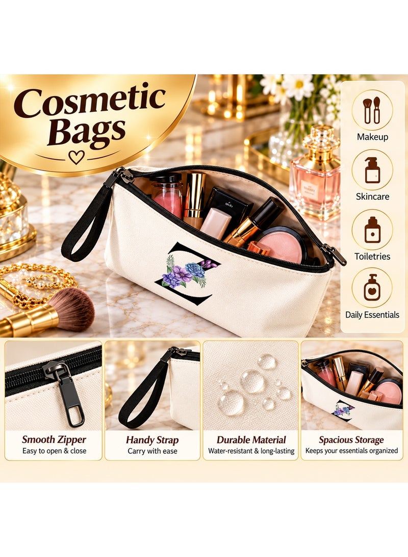 برينت شوب فور مي مجموعة هدايا (حرف مزين بالزهور): حقيبة تسوق (Tote Bag) + حقيبة صغيرة (Pouch) + علبة مجوهرات (3 في 1) - Image 4