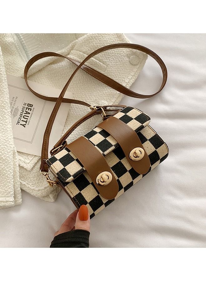Casual Unique Flap PU Leather Boston Handbag Cross-body Shoulder Cylinder Bag for Women/Ladies/Girls Shopping Work Dating 18*13*7cm - Image 3