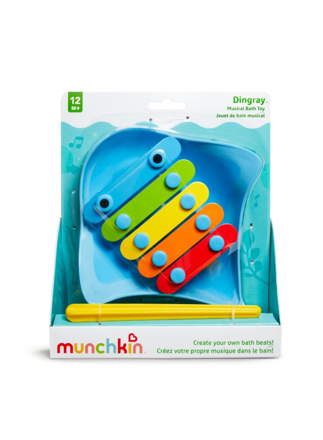 مونشكين Munchkin Dingray™ Musical Bath Toy Baby Xylophone 12M+ Floating Stingray Water Play Toy for Sensory Learning - Image 2