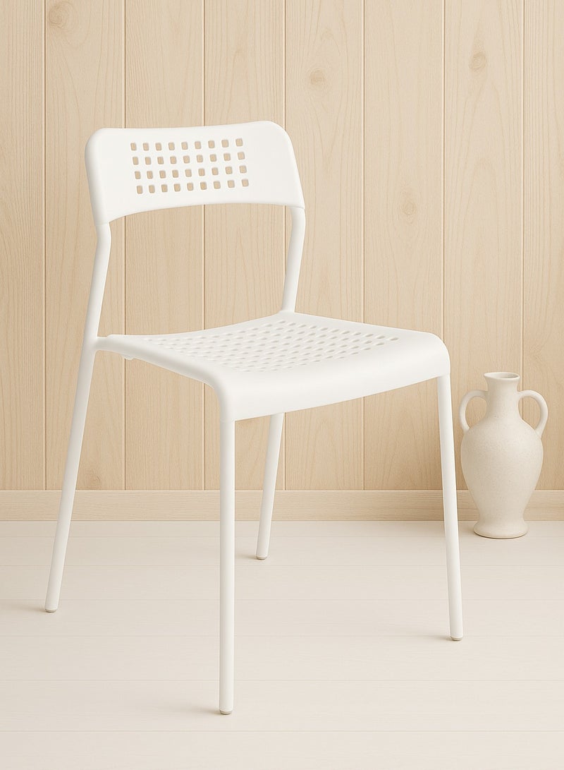 ALMUFARREJ White iron legs kitchen chair suitable for living room, suitable for home, bedroom, indoor and outdoor use such as patio, balcony, garden - Image 5
