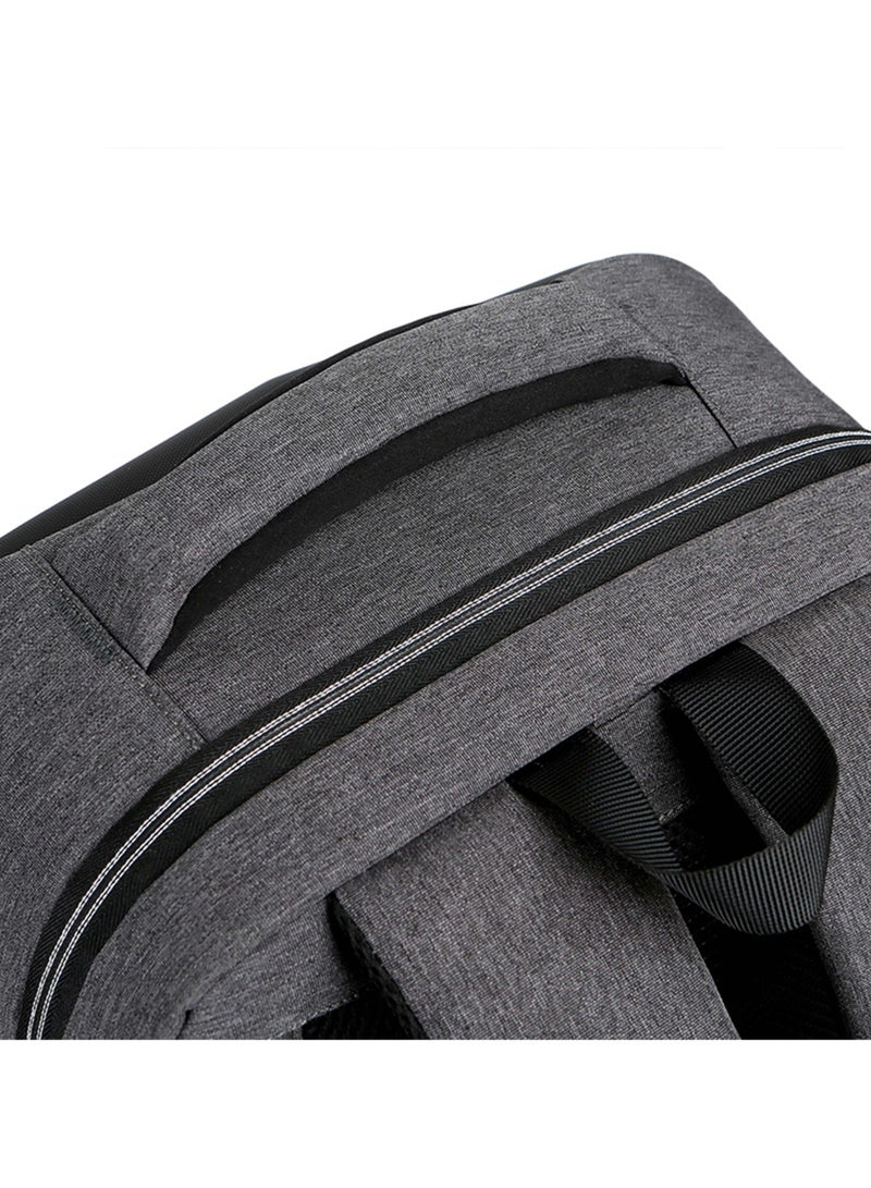 HIKE Semi Hard 17-inch Unisex Laptop Backpack with Built in Combination lock and USB/ Headphone Port Daypack for Travel, Office and Business, HK2020-GREY - Image 5