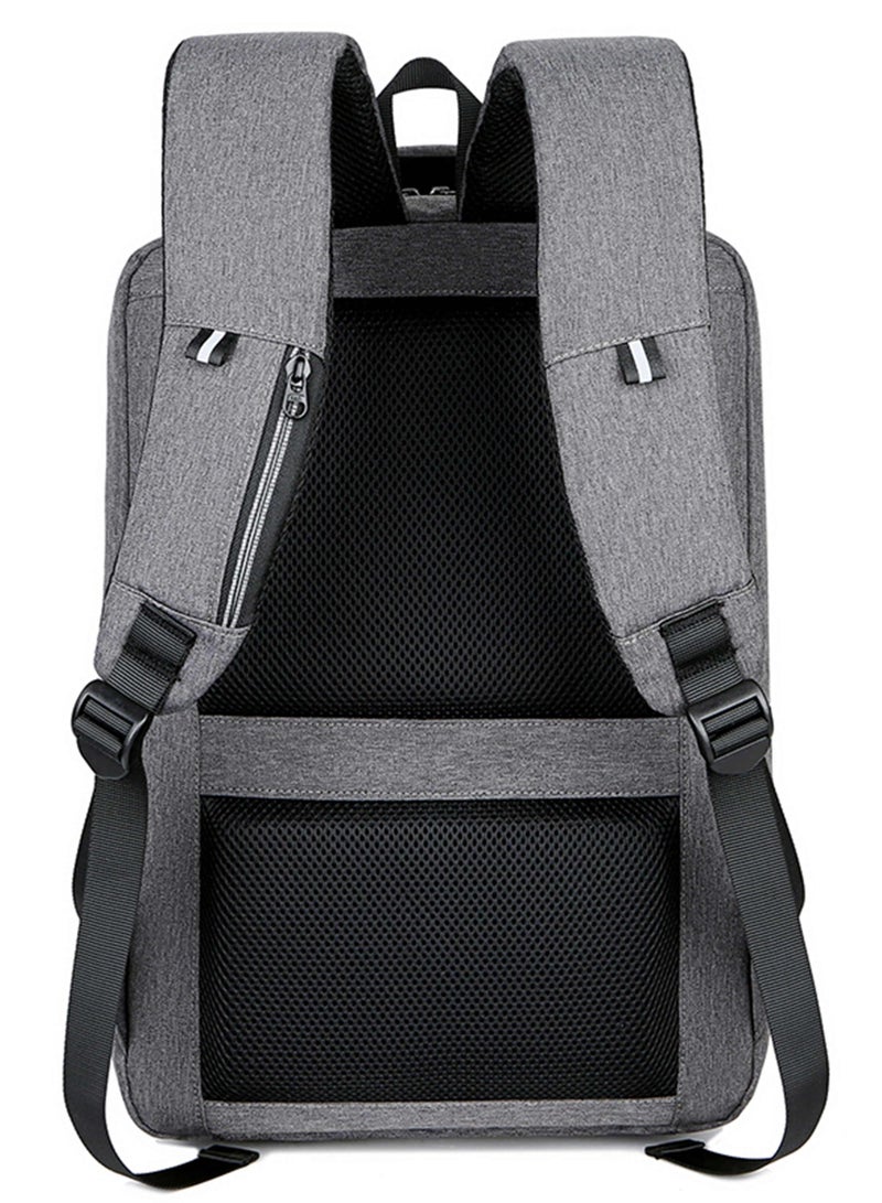 HIKE Semi Hard 17-inch Unisex Laptop Backpack with Built in Combination lock and USB/ Headphone Port Daypack for Travel, Office and Business, HK2020-GREY - Image 4