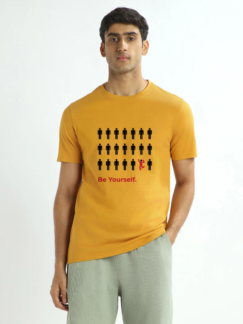 نوبيرو Nobero Men 100% Cotton Printed T-shirt