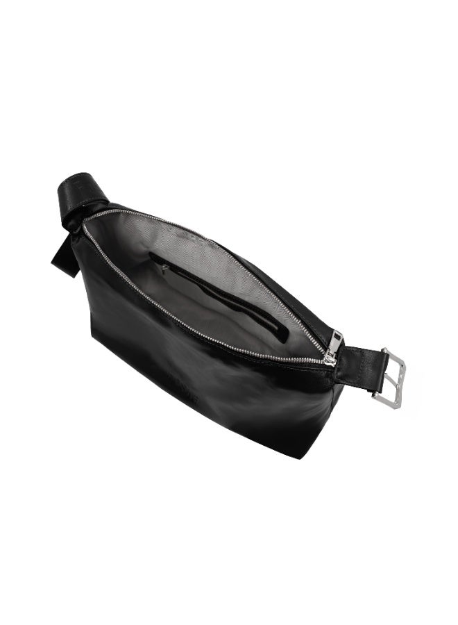 فوسكا شنطة Foska كتف نسائية جلد ناعم – تصميم عصري كبير لون أسود – مقاس 34.5 × 25.5 سم - Image 5