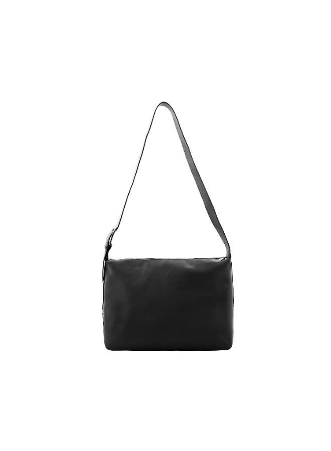 فوسكا شنطة Foska كتف نسائية جلد ناعم – تصميم عصري كبير لون أسود – مقاس 34.5 × 25.5 سم - Image 4