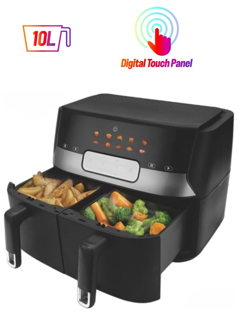 DSP KB2125 Dual Basket Air Fryer 10L - Image 1