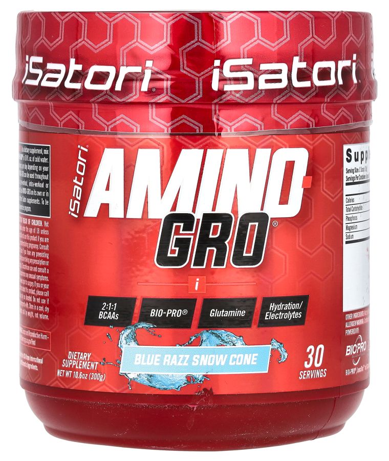 iSatori Amino-Gro Blue Razz Snow Cone  10.6 oz (300 g)