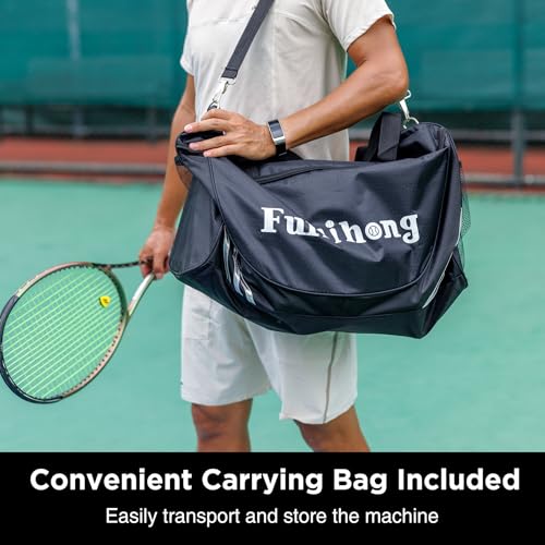 Furlihong 3807BH Tennis Ball Machine with Triangular Base, Adjustable Speeds, Oscillating Left&Right, Up&Down Swing Launch Port, for All Levels Training - Image 4