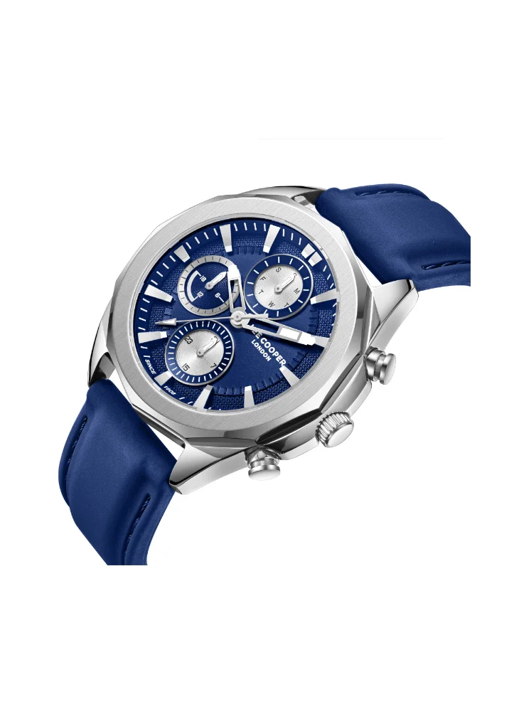Lee Cooper LEE COOPER LC07990.399 Men's Multi Function Display Watch & Silicone Strap Dark Blue