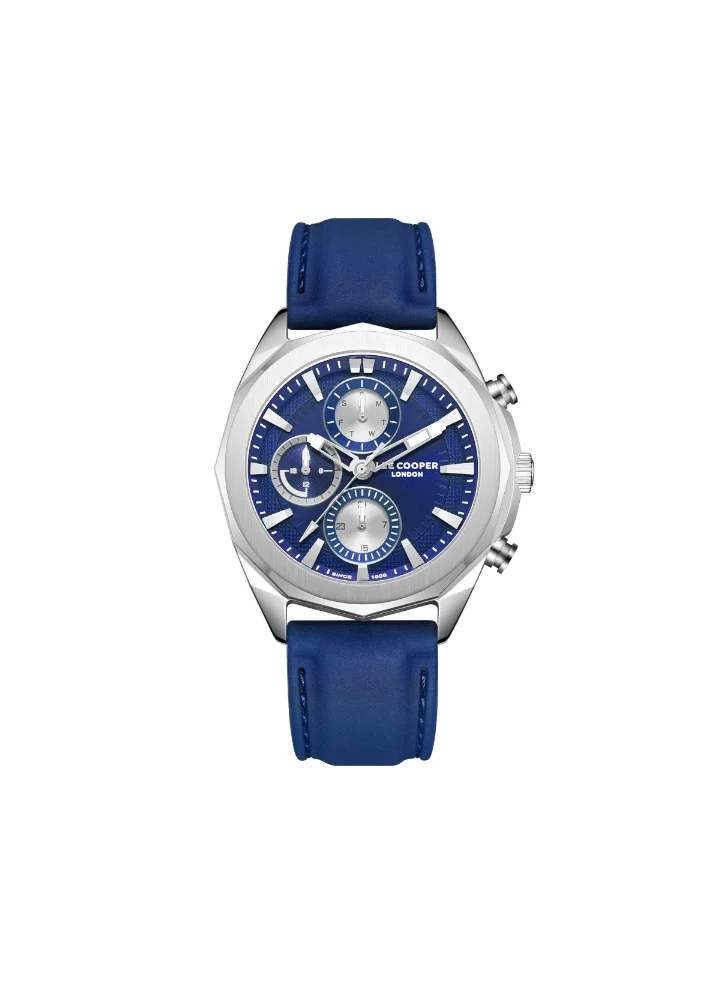 Lee Cooper LEE COOPER LC07990.399 Men's Multi Function Display Watch & Silicone Strap Dark Blue
