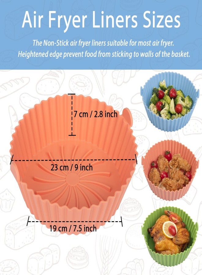 Loveuing Air Fryer Silicone Liners - Reusable Non-stick Silicone Pot Liner Compatible with COSORI AirFryer Basket Accessories (X-Large, Orange) - Image 3
