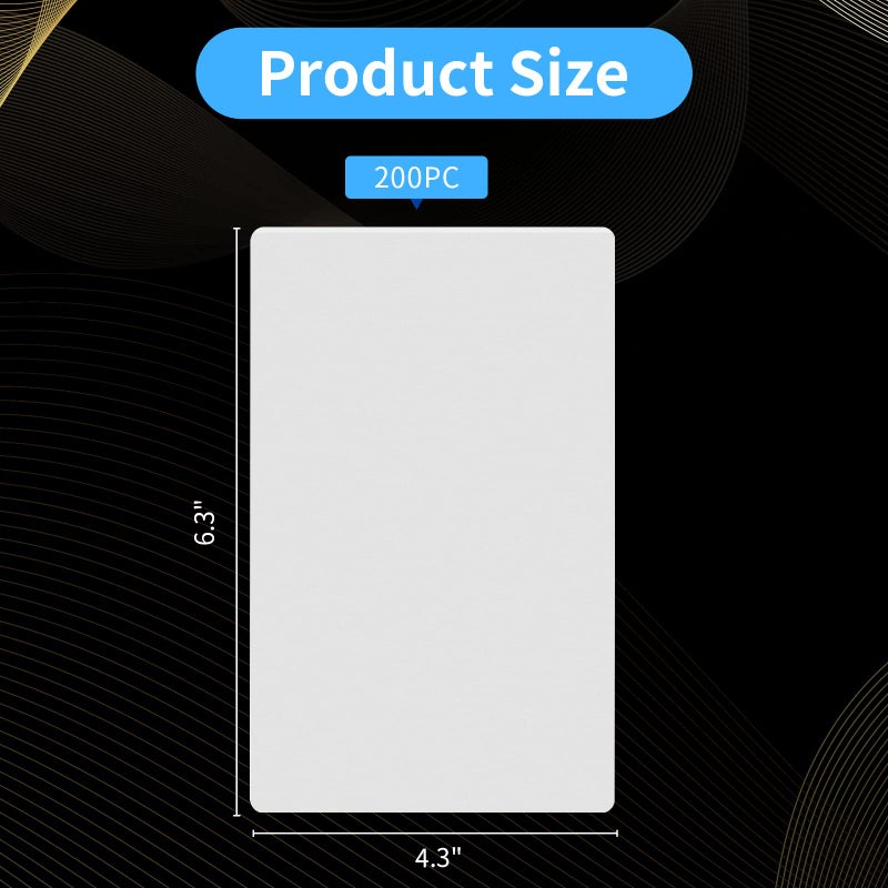 XUWAIDSGN 200 Pack 5mil 4â€œx6" Thermal Laminating Pouches Badge Laminate Pouches Clear Laminated Luggage Tags Printable Laminator Pouches for Business Permits Cards (200, 4"x6"-5mil) - Image 2