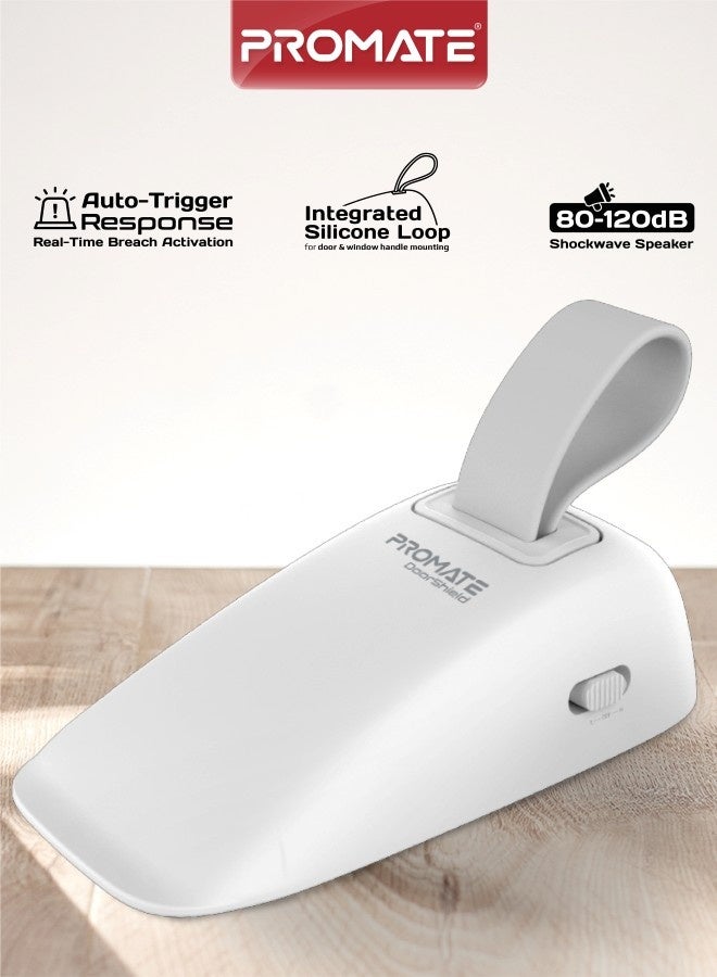 PROMATE DoorShield Portable Travel Door Alarm and Door Stopper, Dual Sensitivity Security Alert, 120dB Anti-Theft Protection, Instant Intruder Detection for Hotel Rooms, Homes and Apartments - Image 1
