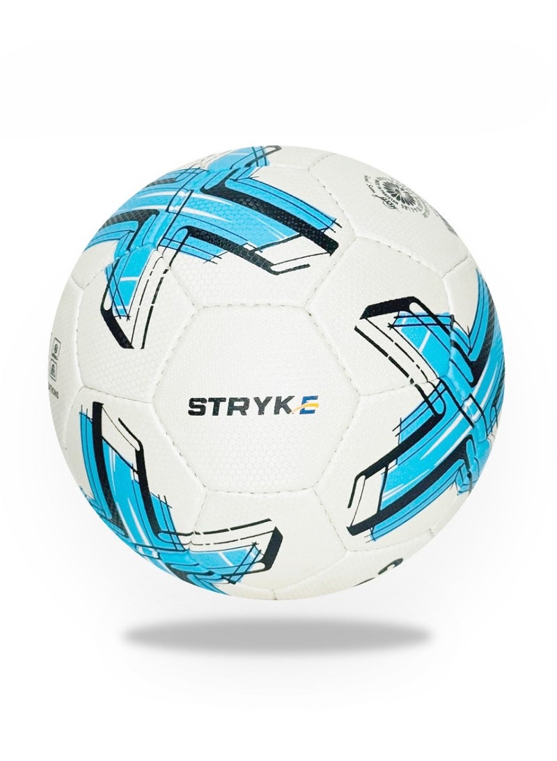 Toyland PU Football Size 5 – 32 Panel Hand Stitched Training and Match Soccer Ball for Outdoor Sports, Blue & White - Image 1