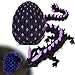 YILCER 3D Printed Dragon Eggs Glow in The Dark Cool 3D Printer Articulated Animals Fidget Toy for Teen Crystal 3D Print Dinosaur Toys for Boys Girls Black Purple - Image 2