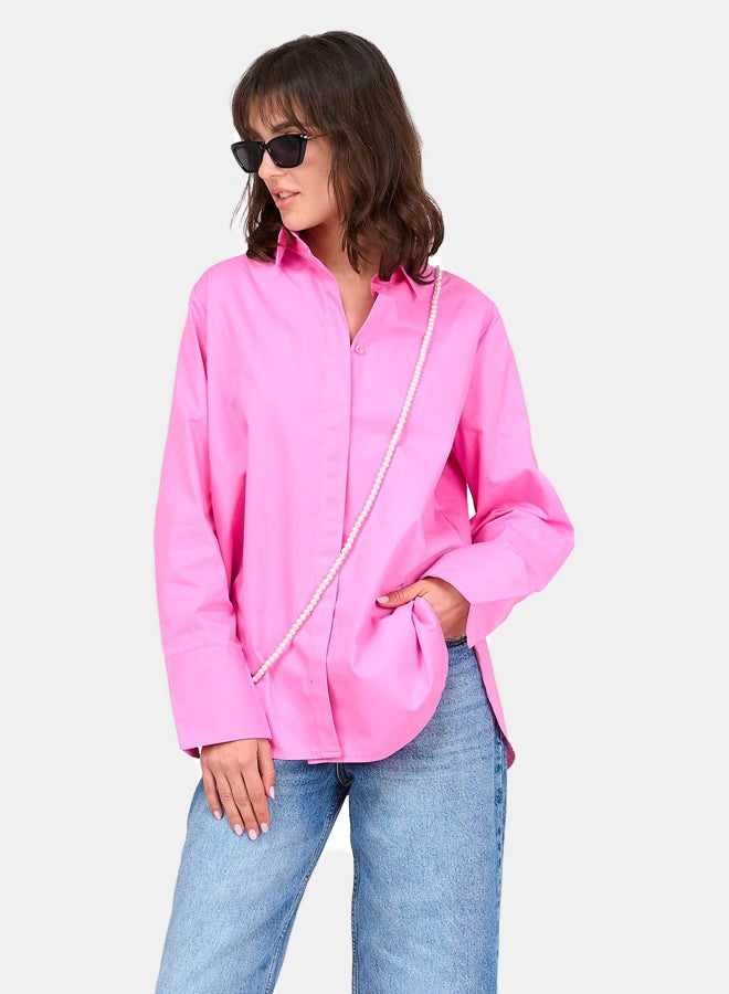 Clue Poplin Hidden Placket Shirt - Image 1