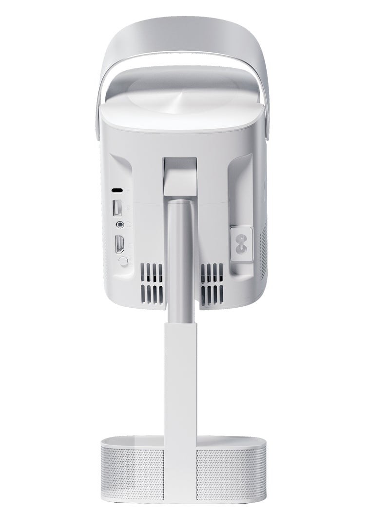 GREEN LION Pluto 4K Portable Projector / High Quality Sound / Remote Control /Wireless Screen Mirroring/720p HD /90° Rotation / Adjustable Height / 50"-180" Screen Size / Movies / Playing Games - White - Image 5