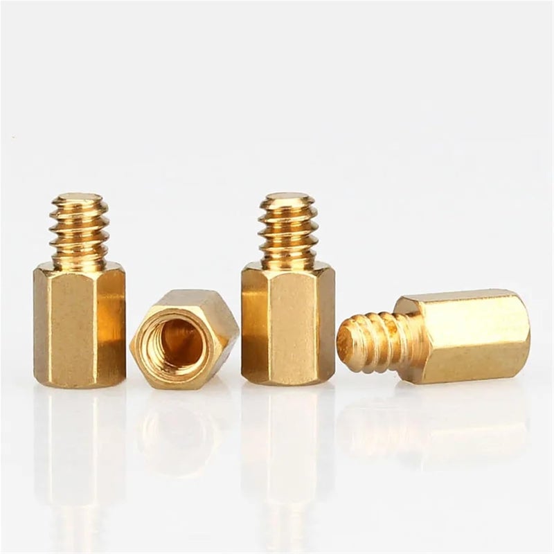 Hex Spacer Nut 40pcs Hex Brass Standoff Spacer Pillar for Circuit Board, PCB Board etc(6-32x6.5mm) - Image 4