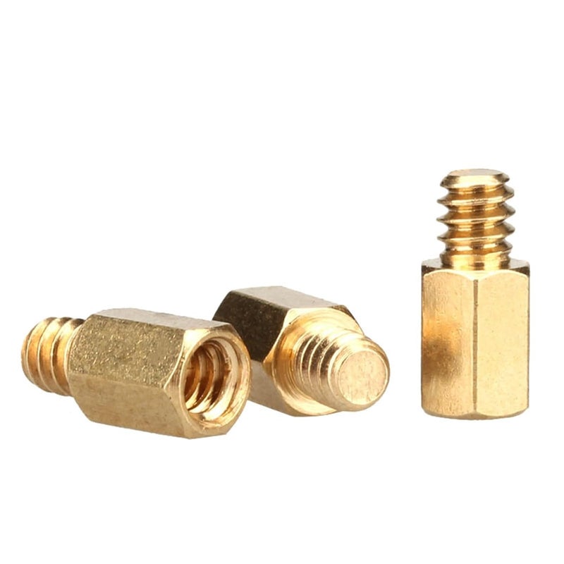 Hex Spacer Nut 40pcs Hex Brass Standoff Spacer Pillar for Circuit Board, PCB Board etc(6-32x6.5mm) - Image 5