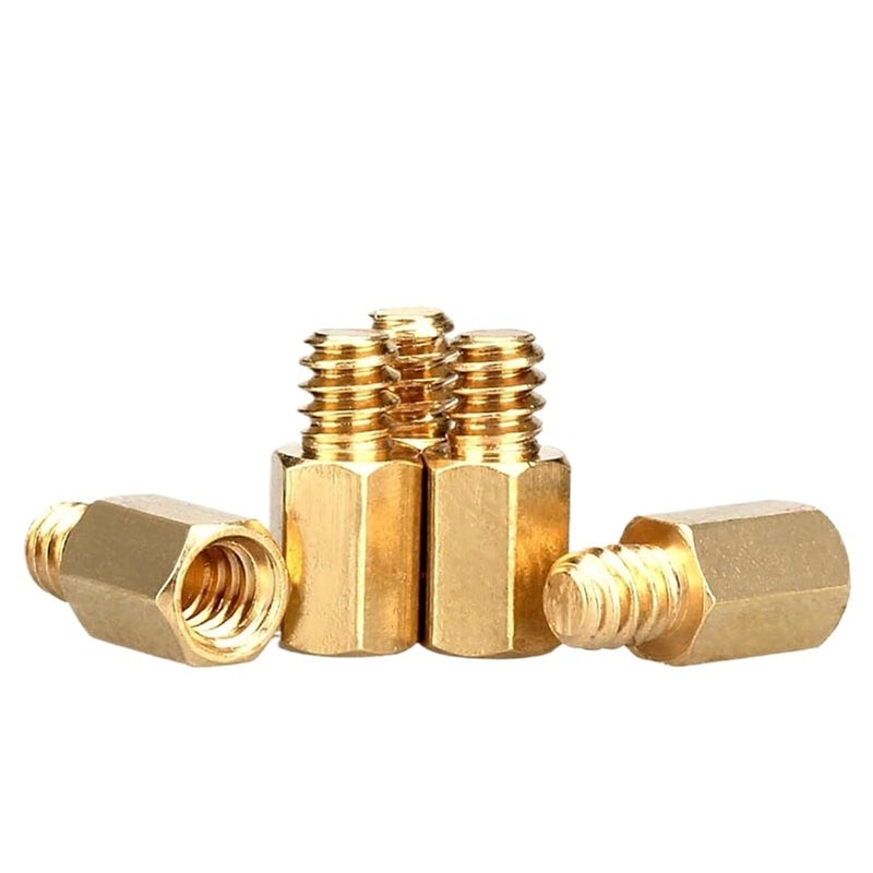 Hex Spacer Nut 40pcs Hex Brass Standoff Spacer Pillar for Circuit Board, PCB Board etc(6-32x6.5mm) - Image 1
