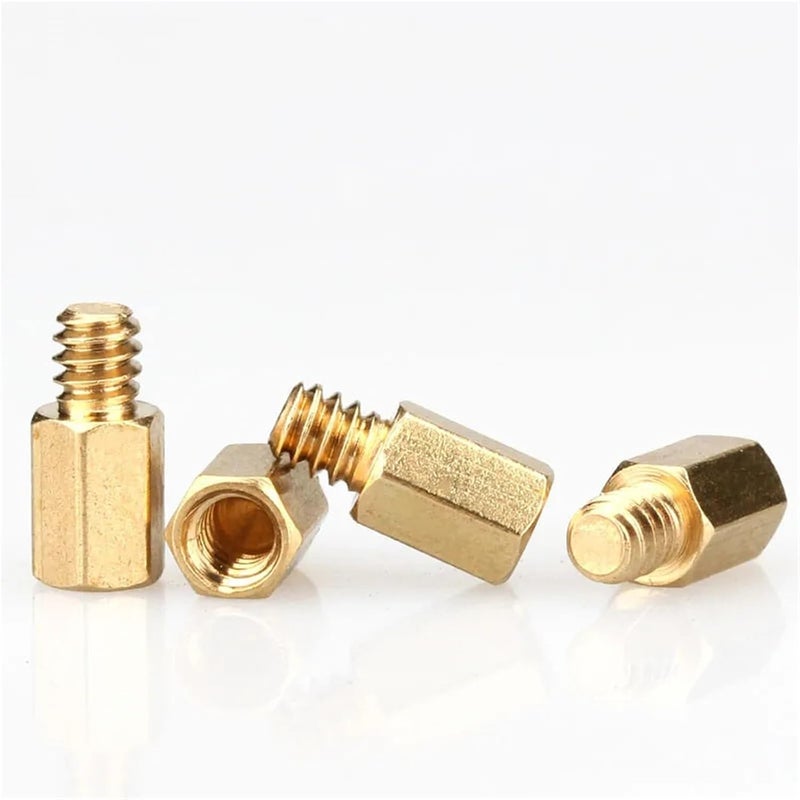Hex Spacer Nut 40pcs Hex Brass Standoff Spacer Pillar for Circuit Board, PCB Board etc(6-32x6.5mm) - Image 2