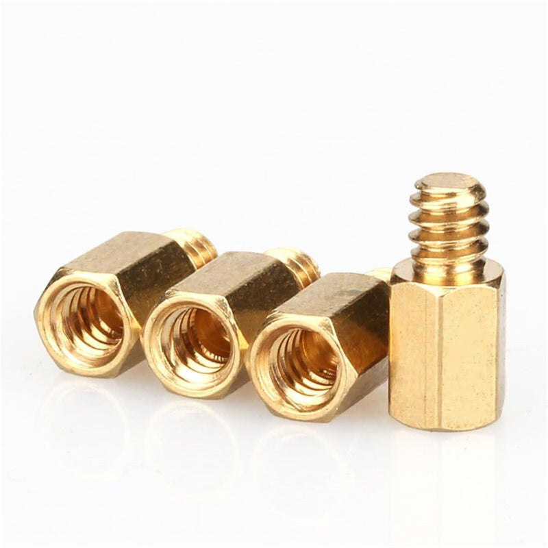 Hex Spacer Nut 40pcs Hex Brass Standoff Spacer Pillar for Circuit Board, PCB Board etc(6-32x6.5mm) - Image 3