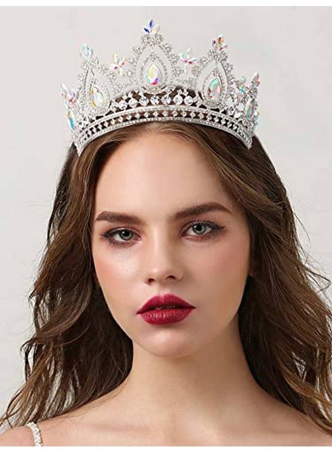 SWEETV Queen Crown For WomenWedding Tiara For BridePrincess TiaraQuinceanera Pageant Crown DiademCrystal Headpiece For Birthday PromMulticolored - Image 4