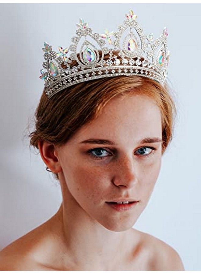 SWEETV Queen Crown For WomenWedding Tiara For BridePrincess TiaraQuinceanera Pageant Crown DiademCrystal Headpiece For Birthday PromMulticolored - Image 5