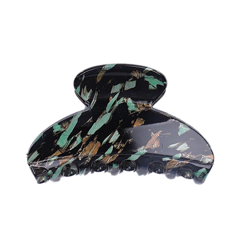 Generic New Oil Painting Hair Claw Large Capacityshell drop ink black green shell drop ink black green