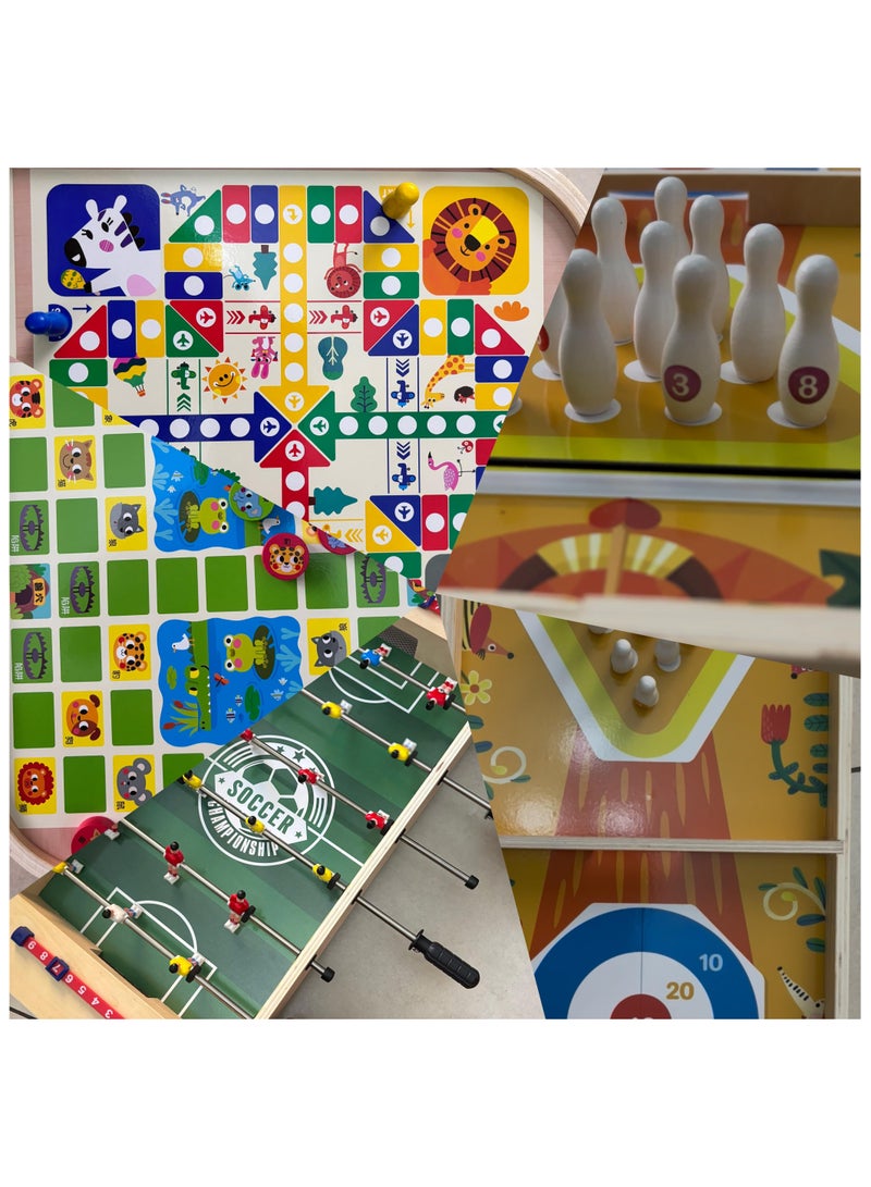 EDUTREE Table Top Wooden Football | Football + 5 Games  All Fun Game Set - Image 4