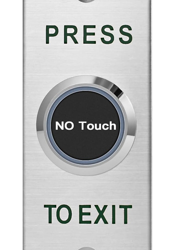 NCLTHS No-Touch Infrared Push to Exit Button with Green LED Indicator - Image 1