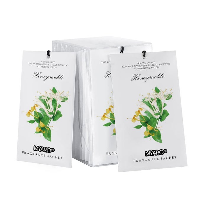 12 Packs Honeysuckle Scented Sachets for Drawer and Closet LongLasting Sachets Bags Air Freshener Fresh Scents Potpourri Bags Home Fragrance for Lover