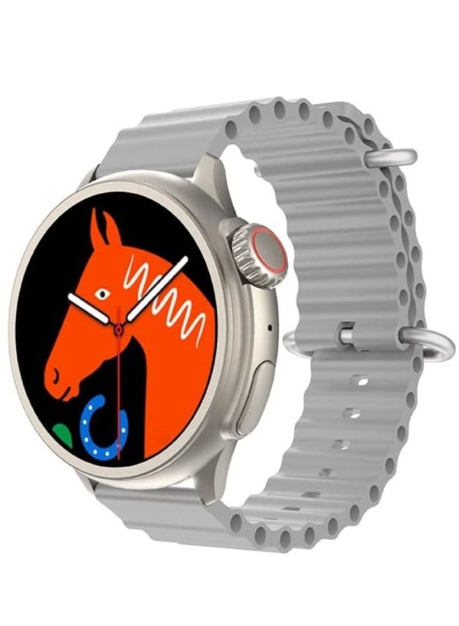 AROAQ HW3 Ultra Max Smartwatch 1.52" HD Round Display, Bluetooth Calling, NFC, 90+ Sports Modes, Fitness & Health Tracker for Men - Gray - Image 1