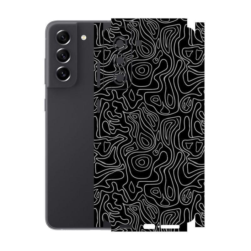 90STETHIX غطاء خلفي واقي لشاشة موبايل متوافق مع سامسونج جالاكسي S21 FE (5G) (تغطية - خلفية + كاميرا + جوانب) (تصميم-6) (199) - Image 1