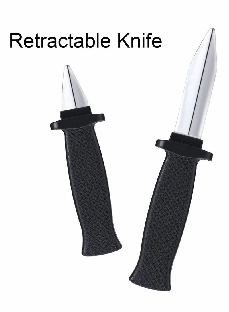 SYOSI 12 Pieces False Magic Retractable Knife Disappear Blade Trick Fake Dagger Prank Props Toy for Adults Joke Gag - Image 5
