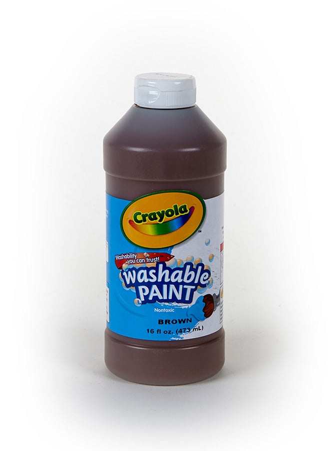 Crayola دهان أصابع قابل للغسل، أسود، زجاجة سعة 16 أونصة - Image 1