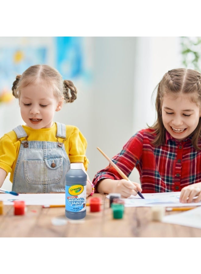 Crayola دهان أصابع قابل للغسل، أسود، زجاجة سعة 16 أونصة - Image 3