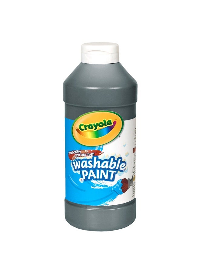 Crayola دهان أصابع قابل للغسل، أسود، زجاجة سعة 16 أونصة - Image 1