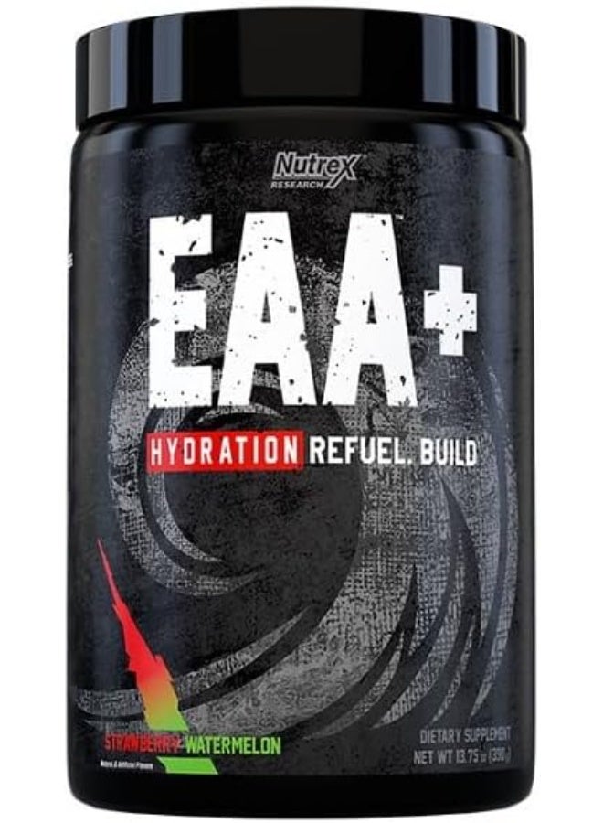 Nutrex Research Eaa Hydration | Eaas + Bcaa Powder | Muscle Recovery, Strength, Muscle Building, Endurance | 8G Essential Amino Acids + Electrolytes | Strawberry Watermelon 30 Serving