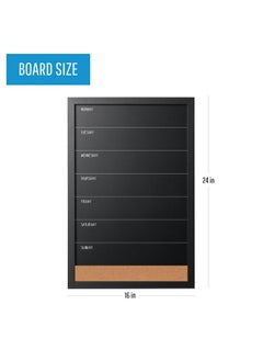 Combo Weekly Planner Wallmount Chalkboard With Natural Cork Strip, Black Frame, 16 X 24 Inches (Pm0329168), Black - pzsku/Z184F13C1C71DE9992C88Z/45/_/1731922536/86e46e62-ab52-4a8b-8145-421ee28ee9e4