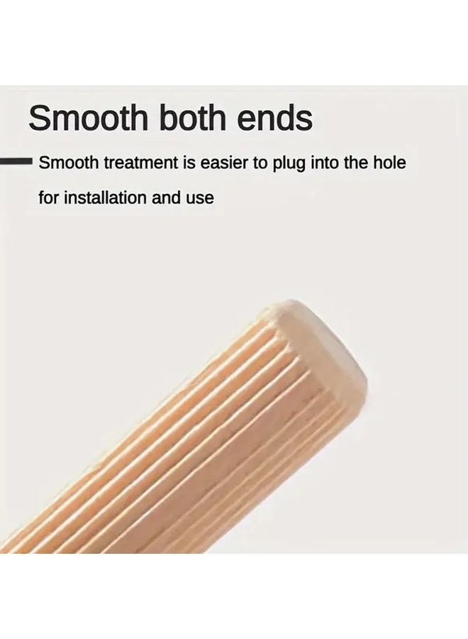 200pcs 6mmx30mm Premium Wooden Pins Polished Round Grooved Rods For Woodworking Drill Guides - Image 5