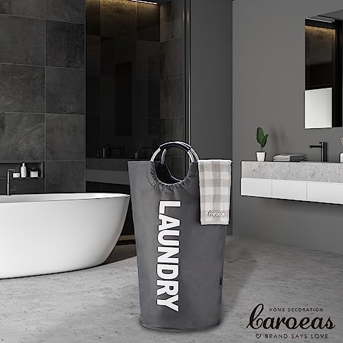 Caroeas 90L Laundry Basket (13 Colors), Waterproof Laundry Hamper, Laundry Bag with Padded Handles, Clothes Hamper, Collapsible Laundry Basket Easy Storage - Image 4