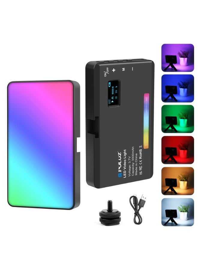 PULUZ Handheld Photo Fill Light – Mini Portable LED Video Light with 140 LEDs, 2500K-9000K Adjustable Color, 20 Lighting Effects, USB Rechargeable, Compatible with Camera, Smartphone, Tablet - Image 1