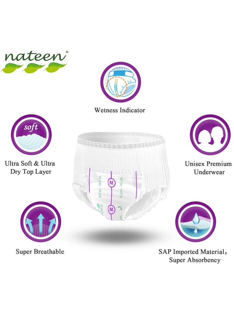nateen Nateen Flexi Ultra Adult Diapers Pants, ultima absorbency Incontinence Pull Ups,Extra Large,Waist Size 130-170cm,10 Count Adult Pants diaper ,Superior Comfort,Excellent Combination of Protection. (10 Count)  - Image 4