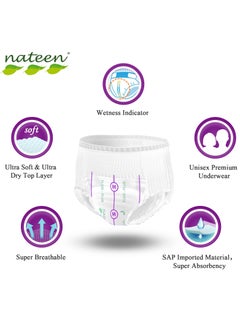 nateen Nateen Flexi Ultra Adult Diapers Pants, ultima absorbency Incontinence Pull Ups,Extra Large,Waist Size 130-170cm,10 Count Adult Pants diaper ,Superior Comfort,Excellent Combination of Protection. (10 Count)  - Image 4