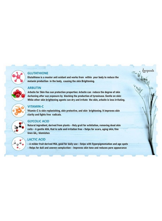 leeposh Brightening Peel Of Lactic 10% Glyco&Glutathione 10% Anti Ageing Pigmentation Glow Peel 130 Ml - Image 3