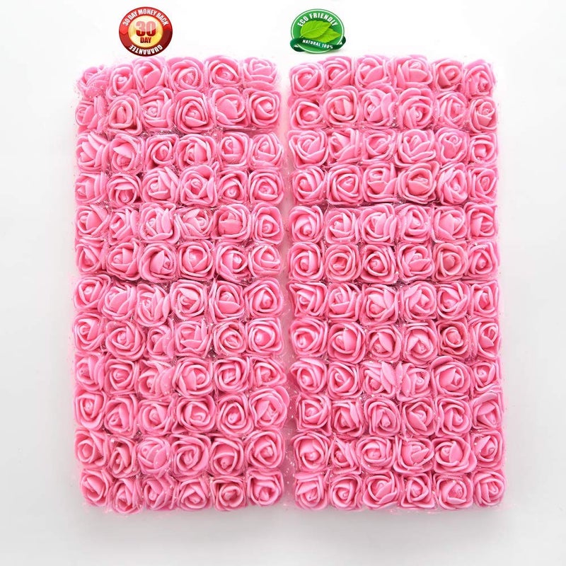 D'Lush Designs DLush designs Artificial Flower Foam Pink 144 Piece - Image 2