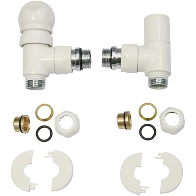 , 601520102 THERMOSTATABLE KIT 1/2 (15X21) WHITE FOR SFY TOWEL DRYER WITH MANUAL WHEEL AND CONNECTOR FOR COPPER PIPE DIAMETER 14 - Image 1